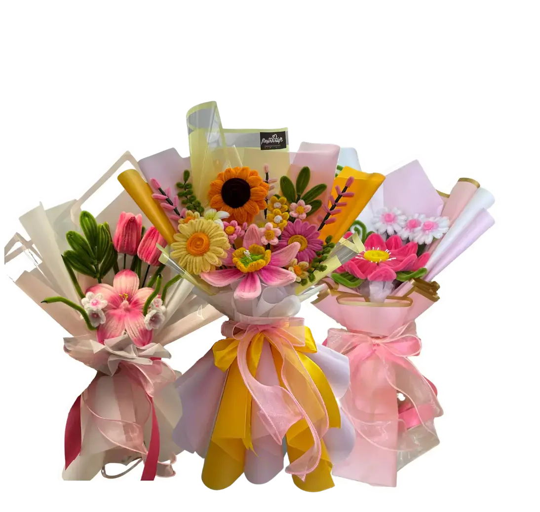 FleurKraft fuzzy wire bouquet in Minglanilla, Cebu