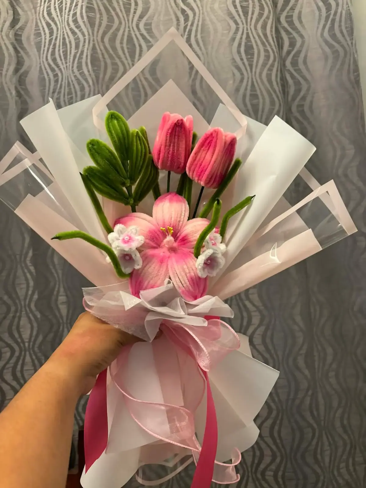 Fuzzy wire bouquet in Cebu City