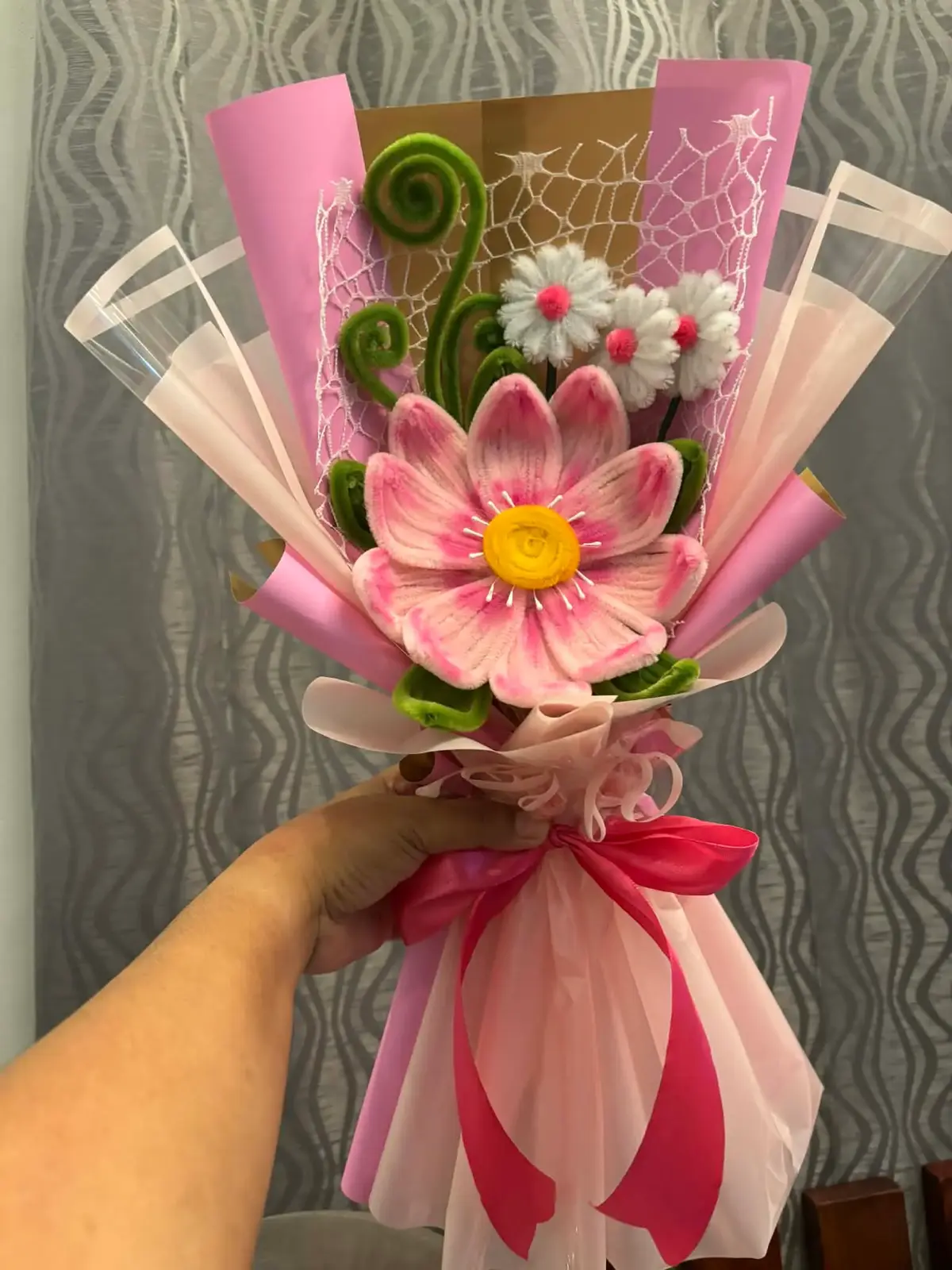 Fuzzy wire bouquet in Talisay, Cebu