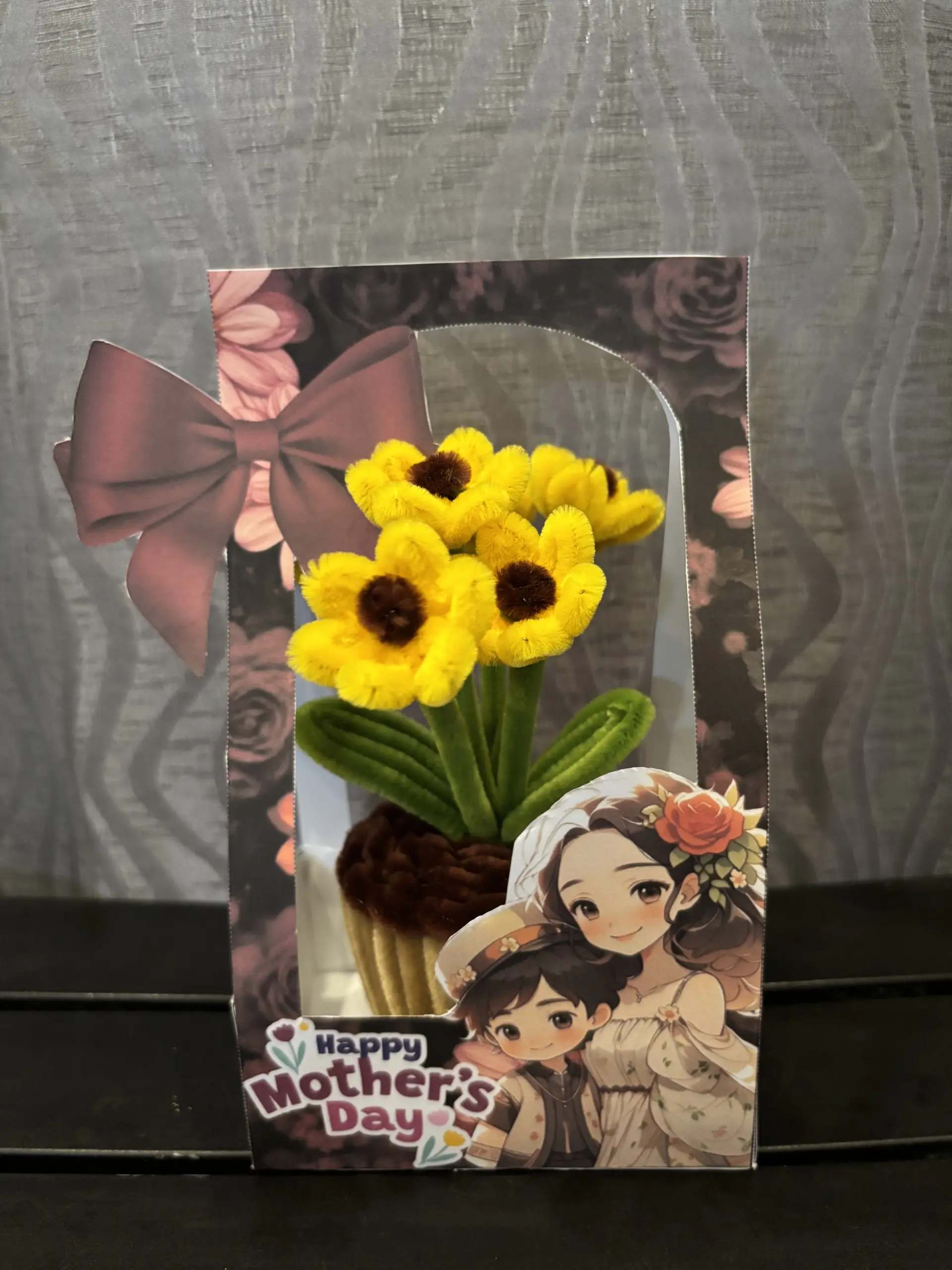 Yellow and purple mini pot flowers side by side